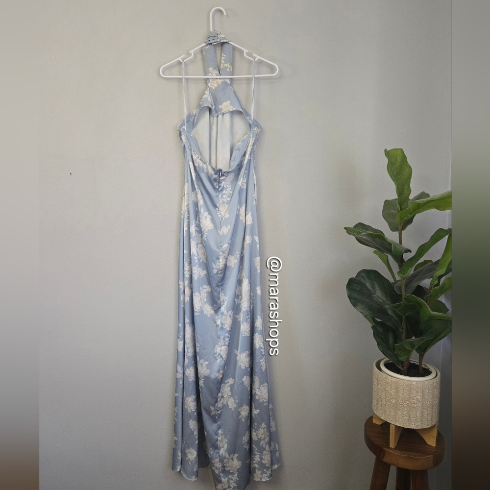 BHLDN Ruby Twist Halter Satin Gown - Picture 6 of 6